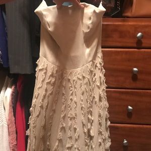 Feather beige dress white|black